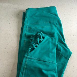 Prana Yoga Pants with Ankle Strap Detail Size S